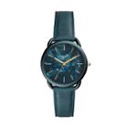 Fossil Tailor Three-hand Teal Green Leather Watch  Jewelry - Es4423