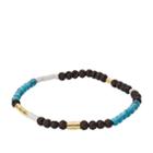 Fossil Lava Stone, Dyed Jade And Howlite Bracelet  Jewelry Gold- Jf03108710