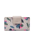 Fossil Emma Rfid Tab Clutch  Wallet Floral Multi/white- Sl7200782