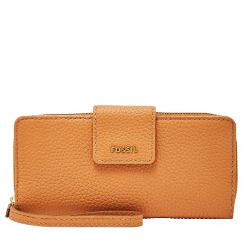 Fossil Madison Zip Clutch  Wallet Tan- Swl1575231