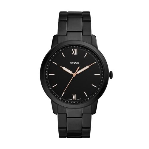Fossil The Minimalist Three-hand Black Stainless Steel Watch  Jewelry - Fs5526