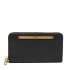 Fossil Liza Zip Around Clutch  Wallet Black- Sl7878001