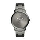 Fossil The Minimalist Carbon Series Three-hand Smoke Stainless Steel Watch  Jewelry - Fs5456