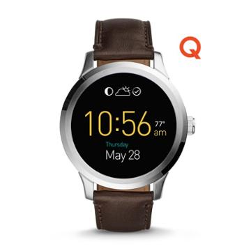 Fossil Q Founder Digital Display Brown Leather Watch Ftw20011