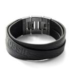 Fossil Black Double Bracelet  Bracelets - Jf84818040