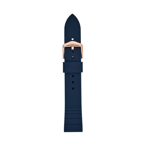 Fossil 18mm Navy Silicone Strap   - S181370
