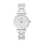 Fossil Carlie Three-hand Pearl White Stainless Steel Watch  Jewelry - Es4401