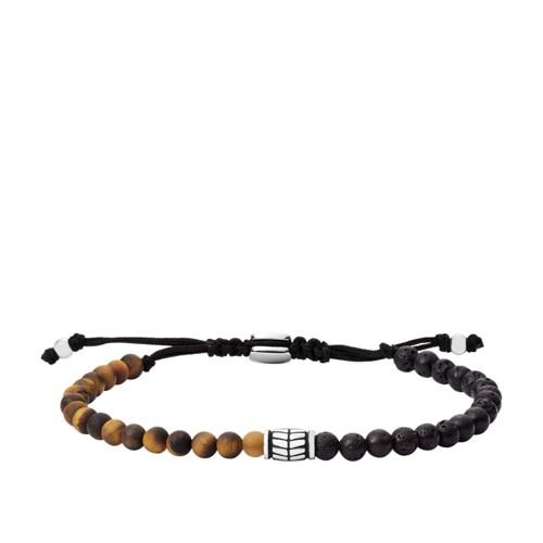 Fossil Tiger&apos;s Eye Beaded Bracelet  Jewelry - Jf03169040