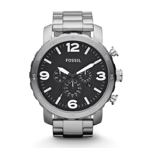 Fossil Nate Chronograph Stainless Steel Watch   - Jr1353