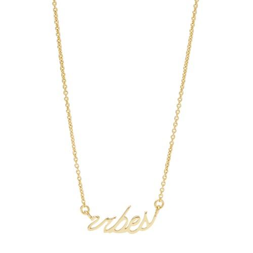 Fossil Vibes Gold-tone Brass Necklace  Jewelry - Ja6963710
