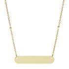 Fossil Plaque Gold-tone Stainless Steel Necklace  Jewelry - Jf03025710