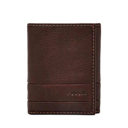 Fossil Lufkin Trifold  Wallet Dark Brown- Sml1395201