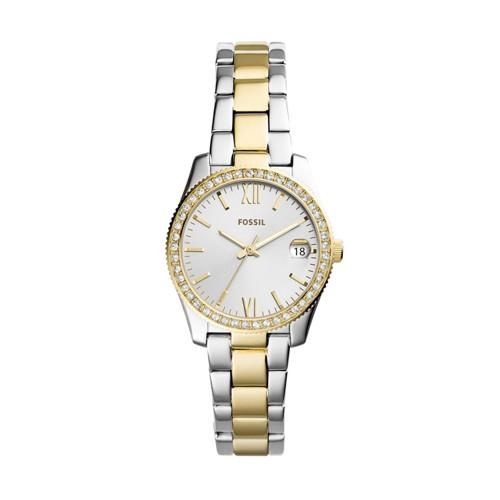 Fossil Scarlette Three-hand Date Two-tone Stainless Steel Watch  Jewelry - Es4319