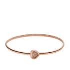 Fossil Heart Rose Gold-tone Stainless Steel Bangle  Jewelry Rose Gold- Jf03096791