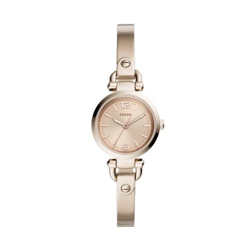 Fossil Georgia Mini Three-hand Pastel Pink Stainless Steel Watch  Jewelry - Es4483