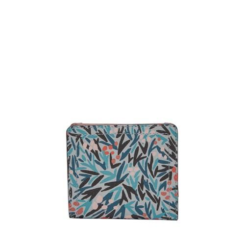 Fossil Logan Small Rfid Bifold  Wallet Blue Floral- Sl7826452