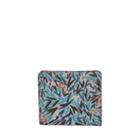 Fossil Logan Small Rfid Bifold  Wallet Blue Floral- Sl7826452
