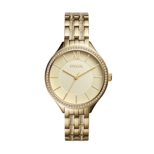 Fossil Suitor Three-hand Gold-tone Stainless Steel Watch  Jewelry - Bq3117