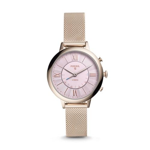 Fossil Refurbished Hybrid Smartwatch - Q Jacqueline Pastel Pink Stainless Steel  Jewelry - Ftw5025j