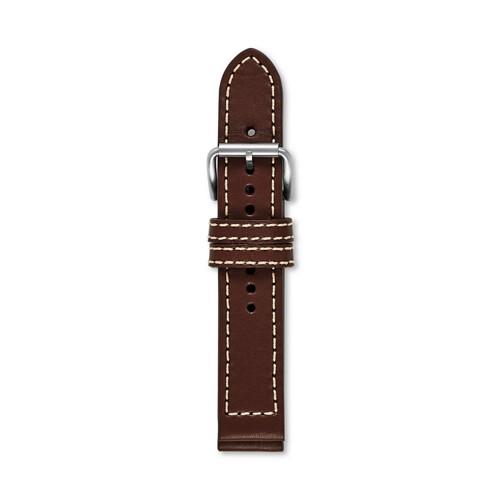 Fossil Defender 20mm Leather Watch Strap - Brown Des1007