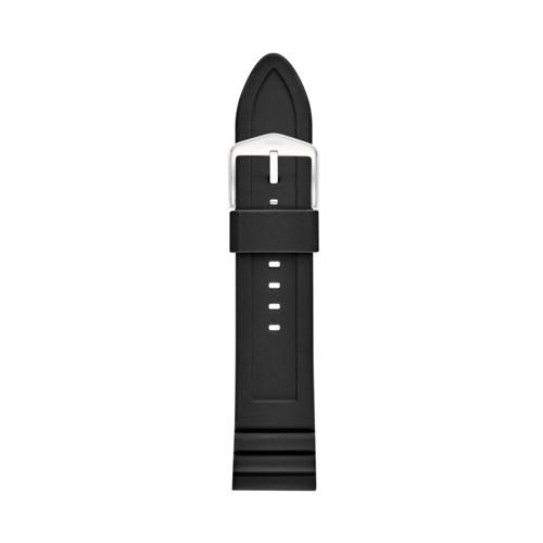 Fossil Black Silicone 24mm Watch Strap   - S241080