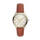 Fossil Modern Sophisticate Multifunction Brown Leather Watch  Jewelry - Bq3408