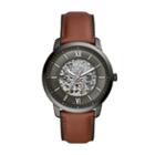Fossil Neutra Automatic Amber Leather Watch  Jewelry - Me3161