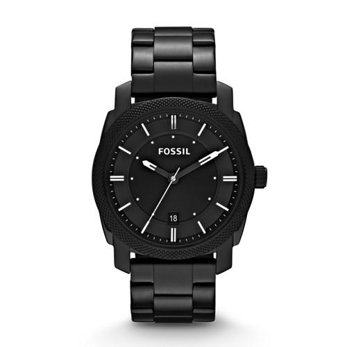 Fossil Machine Black Stainless Steel Watch   - Fs4775