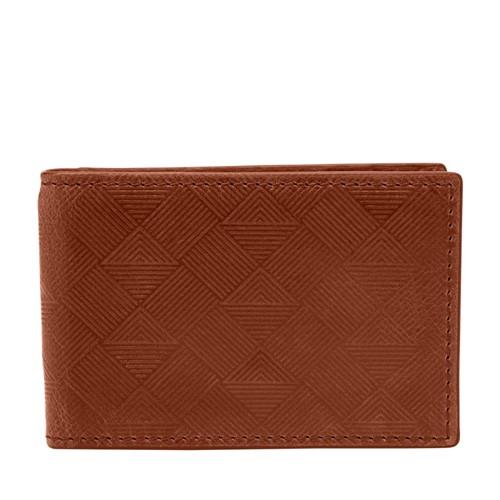 Fossil Exeter Rfid Money Clip Front Pocket Wallet  Wallet Cognac- Sml1667222