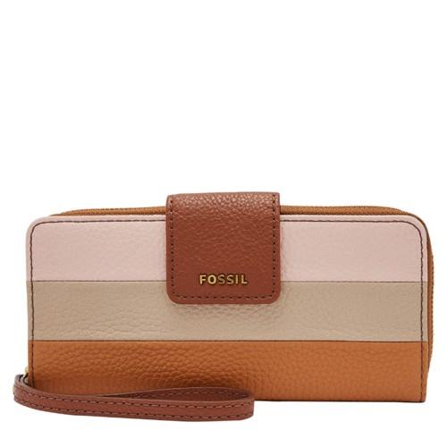 Fossil Madison Zip Clutch  Wallet Pink Multi- Swl2176664