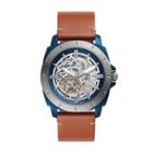 Fossil Privateer Sport Mechanical Luggage Leather Watch  Jewelry - Bq2427