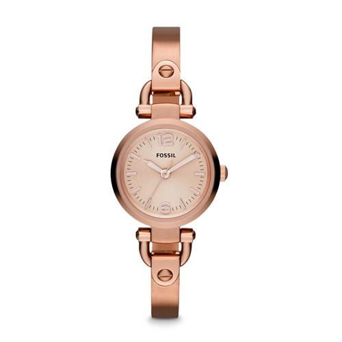 Fossil Georgia Mini Rose-tone Stainless Steel Watch   - Es3268