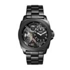 Fossil Privateer Sport Mechanical Black Stainless Steel Watch  Jewelry - Bq2210