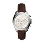 Fossil Modern Courier Chronograph Brown Leather Watch  Jewelry - Bq3381