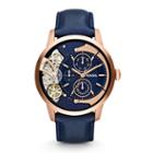 Fossil Townsman Multifunction Navy Leather Watch   - Me1138