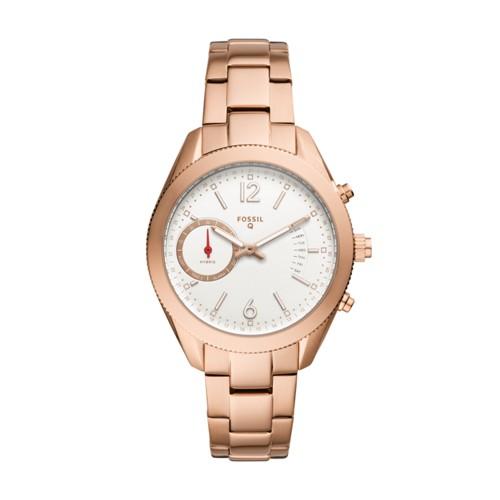Fossil Hybrid Smartwatch - Q Alyx Rose Gold-tone Stainless Steel  Jewelry - Ftw1168