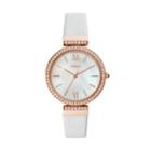 Fossil Madeline Three-hand White Leather Watch  Jewelry - Es4581