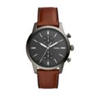 Fossil Townsman Chronograph Amber Leather Watch  Jewelry - Fs5522