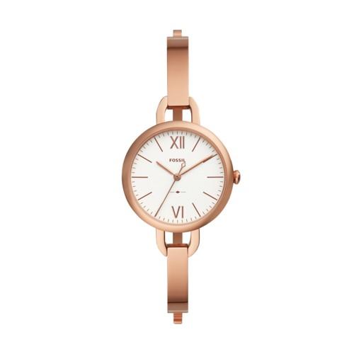 Fossil Annette Three-hand Rose Gold-tone Stainless Steel Watch  Jewelry - Es4391