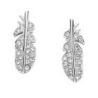 Fossil Feather Glitz Steel Earrings  Jewelry - Jf02849040