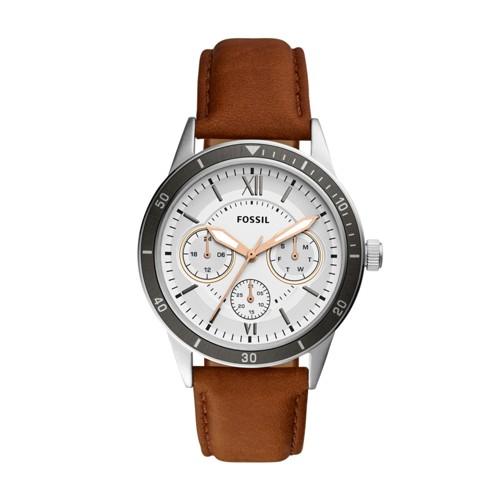 Fossil Flynn Sport Multifuntion Brown Leather Watch Jewelry - Bq2315