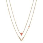 Fossil Geometric Gold-tone Steel Necklaces  Jewelry - Jf02894710