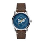 Fossil The Commuter Three-hand Date Brown Leather Watch  Jewelry - Fs5528