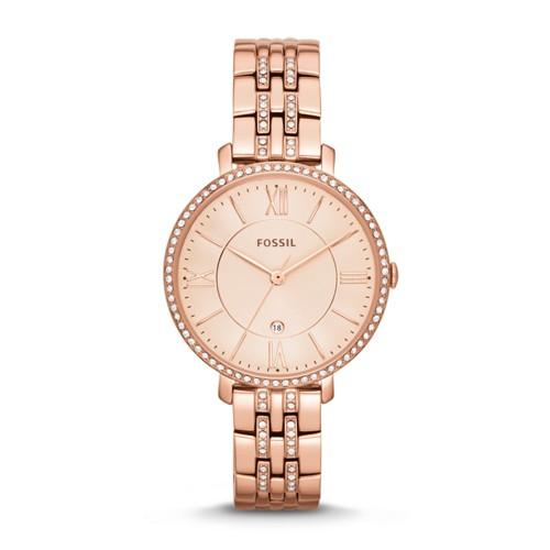 Fossil Jacqueline Rose-tone Stainless Steel Watch   - Es3546