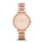Fossil Jacqueline Rose-tone Stainless Steel Watch   - Es3546