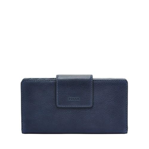 Fossil Emma Rfid Tab Clutch  Wallet Midnight Navy- Sl7154406