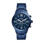Fossil Flynn Chronograph Blue Stainless Steel Watch  Jewelry - Bq2191
