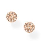 Fossil Disc Rose-tone Studs  Jewelry - Jf00830791