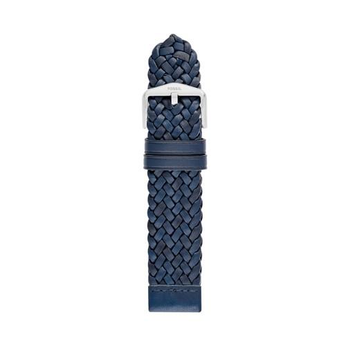 Fossil 22mm Blue Leather Watch Strap   - S221367