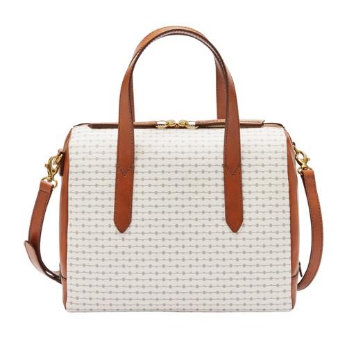Fossil Sydney Satchel Handbag Bone/brown- Shb1987103